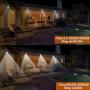 OHMU Solar Lights Outdoor,40 LED Solar Motion Sensor Lights Solar Security Lights IP 65 Waterproof Wireless Outdoor Lights,[6 Packs,500LM/3 Modes]