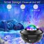 GeMoor Star Projector Night Light Projector Ocean Wave Projector Night Light Projector with Bluetooth Music Speaker for Baby Kids Bedroom/Game Rooms/Home Theatre/Night Light Ambiance