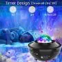 GeMoor Star Projector Night Light Projector Ocean Wave Projector Night Light Projector with Bluetooth Music Speaker for Baby Kids Bedroom/Game Rooms/Home Theatre/Night Light Ambiance