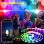 Led Strip Lights, 32.8ft Bluetooth APP Controller RGB LED Light Strip, 5050 LEDs Music Sync Color Changing LED Strip Lights Kit with Remote and 12V Power Supply for Bedroom, Room, Home Decoration