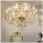 Lymxxl Contemporary K9 Crystal Chandelier 15 Lights Cognac Color Candle Pendant Light Adjustable Chain Fixtures Hanging for Bedroom Living Room Foyer (15 Light) Lymxxl Contemporary K9 Crystal Chandelier 15 Lights Cognac Color Candle Pendant Light Adjustable Chain Fixtures Hanging for Bedroom Living Room Foyer (15 Light)