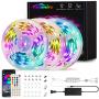 Tenmiro Led Strip Lights, Music Sync Color Changing Led Light Strips with App Control and 44key Remote Led Tape Lights Led Lights for Room, Bedroom, Party, Home Decoration