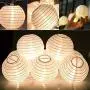 SUNSGNE 8.5Ft Christmas Lantern String Lights:10 Mini Oriental Style White Lanterns Plug in Home & Garden Decorative Lights for Indoor/Outdoor Patio Party Wedding Bedroom Bistro Bar