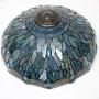 Tiffany Style Hanging Lamp W16H40 Inch Sea Blue Stained Glass Shade Crystal Bead Dragonfly Chandelier Light Ceiling Fixture S147 WERFACTORY Dining Living Room Bedroom Study Coffee Bar Hallway Loft