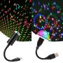 Sound Activated USB Star Light with Mini Disco Light, Aevdor Car Star Roof Lights, Adjustable Romantic Car Interior Lights, Portable USB Night Light Decorations for Car, Party, Ceiling, Bedroom