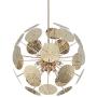 Fivess Lighting 12-Light Modern Sputnik Chandelier Gold with Bulbs, Adjustable Rods Globe Pendant Lighting Fixture for Dining Room Kitchen Island Foyer Farmhouse