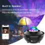 Night Light Star Projector,Amouhom Star Projector with Bluetooth Speaker, Adjustable Lightness & Remote Control &21 Lighting Modes,Gift for Kids Adults, Bedroom,Living Room(Black)