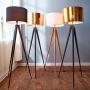 Versanora VN-L00007 Romanza Tripod Metal Legs LED Floor Lamp, White