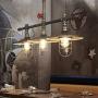 Industrial Retro Vintage Style Island Light, NIUYAO Farmhouse Industry Steam Punk Water Pipe Rustic Saucer Pendant Lighting for Dining Room, Kitchen Island, Cafe Bar 511166