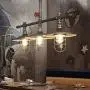 Industrial Retro Vintage Style Island Light, NIUYAO Farmhouse Industry Steam Punk Water Pipe Rustic Saucer Pendant Lighting for Dining Room, Kitchen Island, Cafe Bar 511166