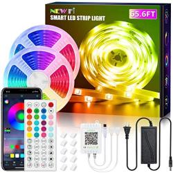 65.6ft Led Strip Lights, NEW Fi Smart 5050 RGB Light Strips, Color Changing Tape Lights Timing with 44 Keys Remote APP Control, Music Sync Rope Lights Kit DIY Colors for Bedroom Party Home Decoration