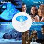 Ocean Wave Projector, 12 LED Night Light Lamp with Adjustable Lightness Remote Control Timer 8 Lighting Modes Music Speaker Light Night Light Projector for Baby Kids Adult Bedroom Sleep Gift