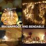 Decute 50 Photo Clips String Lights Holder 100 LED 33FT Starry Fairy Lights for Hanging Pictures Cards Memos USB Powered with Switch Perfect for Bedroom Wedding Dorm Christmas Decor (Warm White)
