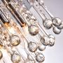 Maxax Crystal Chandelier Lighting Mini Chandelier 4 Lights Flush Mount Ceiling Light for Hallway, Kitchen, Dining Room, Kids Room, Chrome Finish