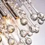 Maxax Crystal Chandelier Lighting Mini Chandelier 4 Lights Flush Mount Ceiling Light for Hallway, Kitchen, Dining Room, Kids Room, Chrome Finish