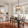 bgLight Rustic 4-Light Dining Room Hanging Light, Farmhouse Metal Ceiling Pendent Light for Kitchen Island, Dining Table, Living Room