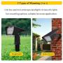 Landscape Lights Outdoor Solar Powered, Dusk to Dawn Path Lights 5000K Daylight, Solar Uplights for Tree, 2-in-1 Wireless Low Volt Garden Backyard Floodlights, EMANER (5000K Solar Spotlights, 2-Pack)