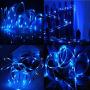 Solar Rope Lights Outdoor, SOCO 33ft 100LED Outdoor Christmas Lighting Waterproof Solar Powered Copper Wire Rope String Lights Decoration for Outdoor Indoor Garden Garden Patio Parties Halloween(Blue)