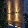 RINLNOY Outdoor Wall lamp Waterproof Porch Light 12W, Black Upper and Lower Modern Wall lamp, 1320 lumens, IP65 Waterproof Upper and Lower Lamps, Indoor and Outdoor Porch Lamps, 3000K Warm White