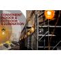 Construction Lights, Work Lights, String Light, String Lights Construction, Temporary Lighting, 100 Foot String with 10 Medium Base Sockets Indoor and Out-Door