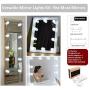 Waneway Vanity Lights for Mirror, DIY Hollywood Lighted Makeup Vanity Mirror with Dimmable Lights, Stick on LED Mirror Light Kit for Vanity Set, Plug in Makeup Light for Bathroom Wall Mirror, 10-Bulb