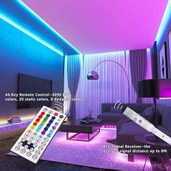 Led Strip Lights 32.8ft, Bason Led Lights for Bedroom with 44 Keys Remote and Power Supply, High Bright 300 LEDs Color Changing Light Strips Kit for Kitchen,Bar,Indoor,Party DIY Decoration.