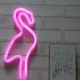 Flamingo Neon Light Wall Decor Neon Signs for Bedroom Girls Birthday Party Christmas Valentines Gift with Table Stand USB Plug and Battery Operated (NEFLM)