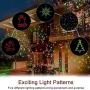 Christmas Laser Lights, Projector Lights Led Landscape Spotlight Red and Green Star Show with Wireless Remote Christmas Decoration for Outdoor Garden Patio Wall Holiday Party