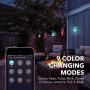 HBN Smart OutdoorPatio Lights RGBW Color & White LED Lights Smart String Light-24ft, 12 Round Bulbs, 2.4 GHz Only, Works with Alexa/Google Assistant, App Controlled, No Hub Needed, IP65 Waterproof
