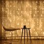 Curtain Lights, Upgrade LED Window Fairy Lights 8 Lighting Modes, Window Icicle Xmas String Lights for Decor