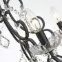 Modern Crystal Chandeliers with 5 Lights Pendant Light with Crystal Drops,Ceiling Light Fixture for Dining Room, Bedroom, Living Room (Black)