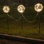 EAMBEITE 3PK Christmas Ball Pathway Lights with 45 LED Bulbs Decoration for Holiday Christmas Stake Lights on Outdoor Patio Yards Driveways Pathways