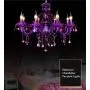 LAKIQ Crystal Modern Chandelier Lighting Fixtures Living Room Bedroom Hanging Pendant Light Candle Candelabras Shape Length Adjustable for Dining Room (Red, 6 Lights)