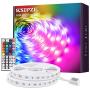 KSIPZE RGB Led Strip Lights 65.6ft Color Changing with Remote for Bedroom, Room Lighting, Kitchen, Home, Party