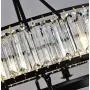 Healer 25 inch Crystal Chandelier Hanging Lighting Fixtures Semi Flush Mount Matte Black Finish, Modern Luxury Pendant Ceiling Lights with 6 E14 Base for Dining/Living Room Bedroom