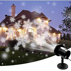 SZWTC Snowfall LED Light Projector, Christmas Snow Light,Snow Falling Projector Lamp Dynamic Snow Effect Spotlight for Garden Ballroom, Party,Halloween,Holiday Landscape Decorative