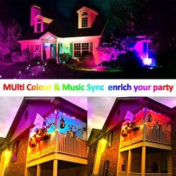 LED Flood Lights，Autai 60W Bluetooth RGBW Flood Light with APP Remote Control , IP66 Waterproof Dimmable Outdoor Color Changing Floodlight,Wall Washer Light Garden Landscape Stage Lighting (1PACK)