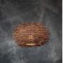 LITFAD Modernism Nest Design Pendant Light Indoor Lighting Fixture Rattan Decorative Pendant Lamp in Brown Ceiling Hanging Light with Adjustable Cord for Dining Room Living Room - 12'' (30 cm)