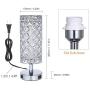 USB Crystal Table Lamp,Tomshine Set of 2 Bedside Lamp with USB Charging Ports, Modern Elegant Nightstand Lamp Desk Lamps,Silver Crystal Lamps for Bedroom Living Room Home Office