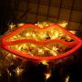 Lip Shaped LED Signs Neon Lights for Wall Decor,USB or Battery Operated Neon Light Sign, Led Signs for Bedroom, Decorative Light Up Sign for Christmas,Home Party, Kids,Girls Living Room (Gules/Red)