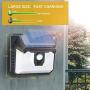 KOMINT LED Solar Lights Outdoor, Solar Motion Sensor Lights 120 LEDs Solar Outdoor Lights IP65 Waterproof Outdoor Solar Lights for Patio Garden Fence Backyard Garage(2 Pack)