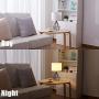 SOTTAE Black Hollowed Out Base Modern Livingroom Bedroom Bedside Table Lamp, Desk Lamp with White Fabric Shade