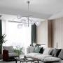 Modern Sputnik Chandelier 6 Lights Chrome,Mid-Century Glass Sphere Chrome Pendant Lighting for Bedroom Kitchen Dining Room by Bewamf (Bulbs Included)