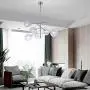 Modern Sputnik Chandelier 6 Lights Chrome,Mid-Century Glass Sphere Chrome Pendant Lighting for Bedroom Kitchen Dining Room by Bewamf (Bulbs Included)