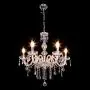 TryE 6 Arm Chandelier K9 Crystal Glass Ceiling Light E12 Pendant Lamp for Living Room Bedroom Hallway Entry
