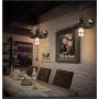 Black Industrial Wall Sconce Lighting, Adjustable Rustic Farmhouse Wall Light Fixture with Metal Cage Clear Glass Shade, Indoor Vintage Antique Wall Lamp for Living Room Entryway Porch Bar Restaurant