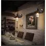 Black Industrial Wall Sconce Lighting, Adjustable Rustic Farmhouse Wall Light Fixture with Metal Cage Clear Glass Shade, Indoor Vintage Antique Wall Lamp for Living Room Entryway Porch Bar Restaurant