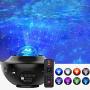 Foreita Music Night Light Projector - Night Light Projector with Remote Timer Music Speaker Different Lighting Show Adjustable Patterns Remote Control Light for Bedroom Living Room