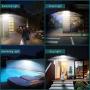 Solar Lights Outdoor, SLGOL 2 in 1 White and Warm Light 104 LED Solar Motion Sensor Security Lights 2200 mAh Solar Powered Lights Waterproof Wireless Wall Lights Solar Lamps