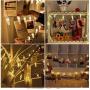 Muruiao 20led 10clips Led Picture Clip Light Or LED Photo String Lights for Hanging Pictures Christmas, Wedding and Bedroom Home Decoration Warm White